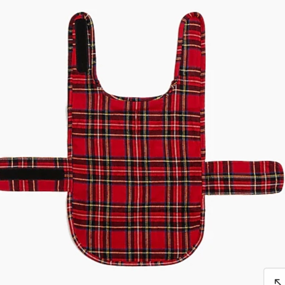 J Crew Crewmutts Red Plaid Cotton Vest for Dogs - Picture 2 of 3